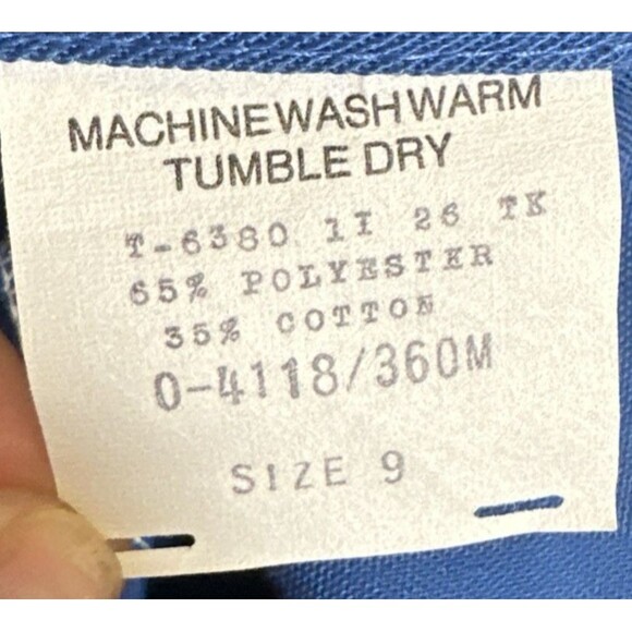 Vintage Deadstock Washington Dee Cee Overall Shorts Blue Size 9 Made in USA - Picture 9 of 12